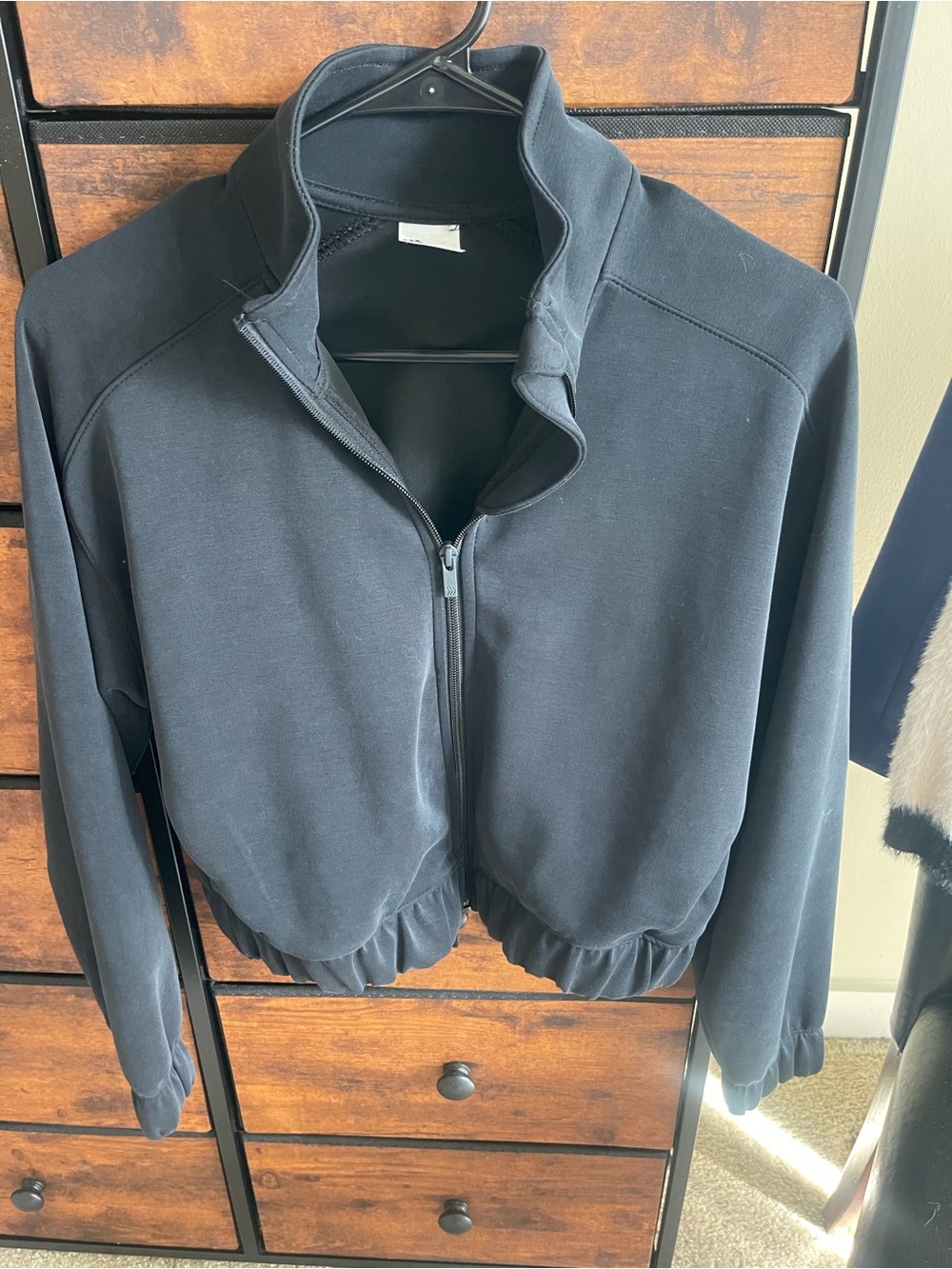 all in motion Black Zip-Up Bomber Jacket